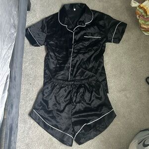 Silk black sleep wear !